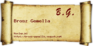 Brosz Gemella névjegykártya